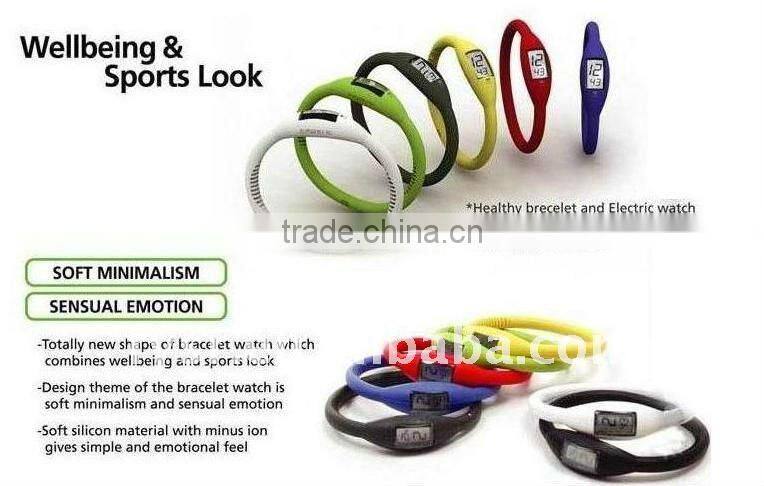 silicone ion sports watch silicone strap super thin silicone watch
