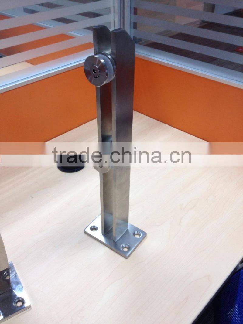 JINXIN stainless steel railing_mini post balcony design spigot for glass pooling fence