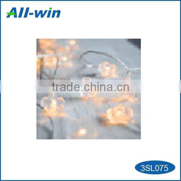 attractive cyrstalline flower shaped solar light with 10pcs white LED