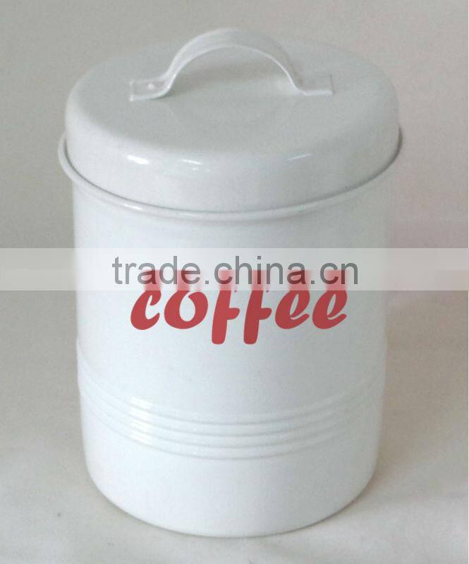 U.K market metal tea sugar coffee storage jars canisters