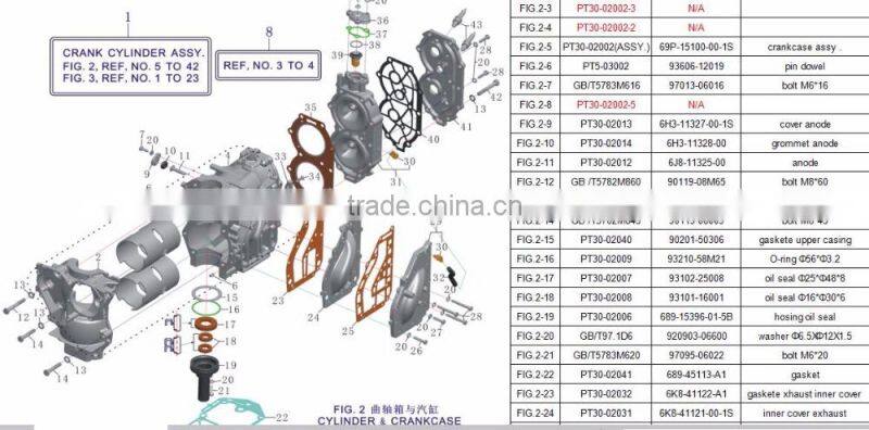 best chinese 2 stroke 30hp engine yamas outboard