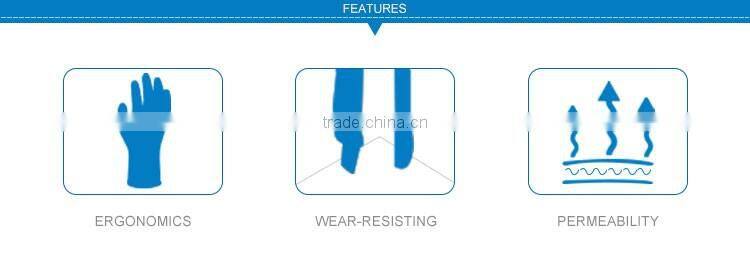 Drill cotton and PU leather garden gloves