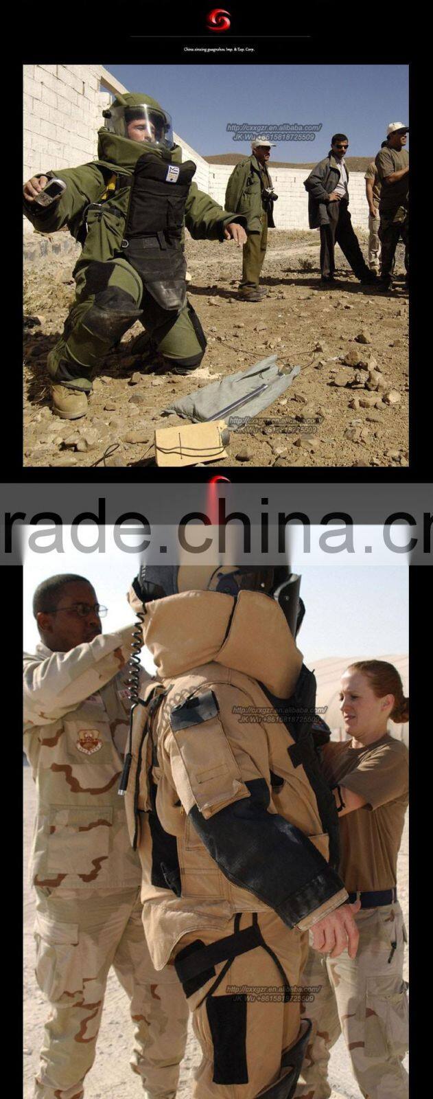 EOD suit bomb disposal suit eod suit anti-terrorism equipment with fence