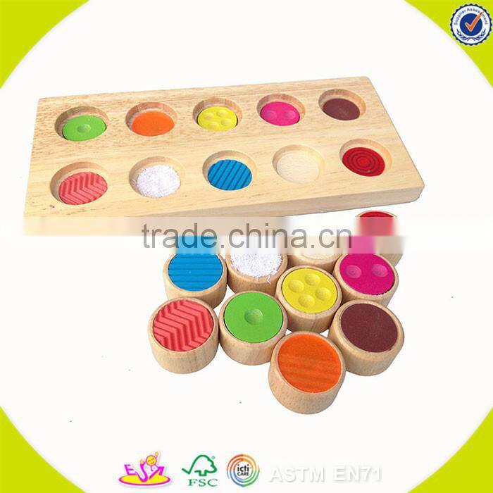 Wholesale toddler funny wooden stacking triangle blocks toy colorful stacking triangle blocks game W13E002