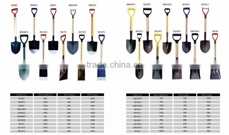 Hot Sale All Steel Square Shovel with Steel Handle