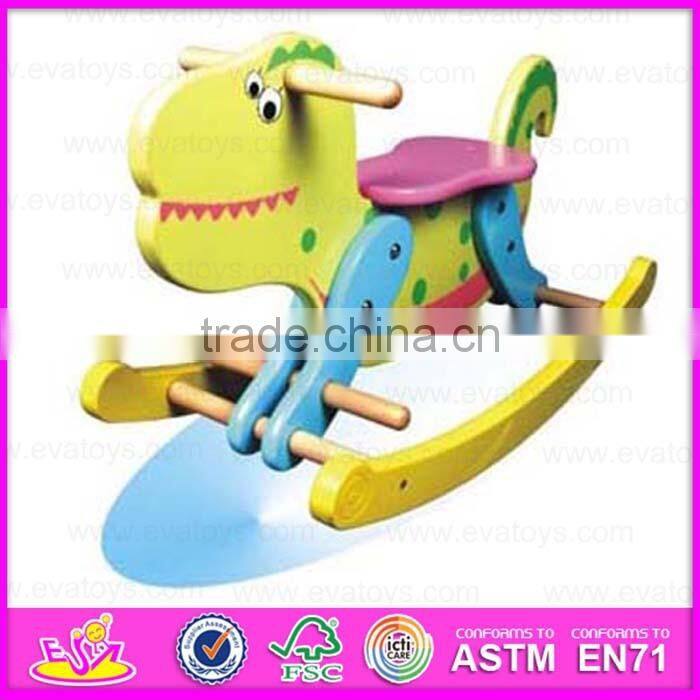 2015 Cartoon rocking horse wooden decorative,Outdoor and Indoor wooden rocking horse,Baby product wooden rocking horse WJY-8104