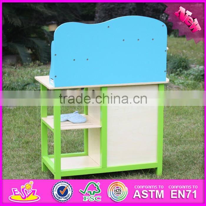 2016 Best sale preschool pretend play wooden boys toy kitchen W10C181