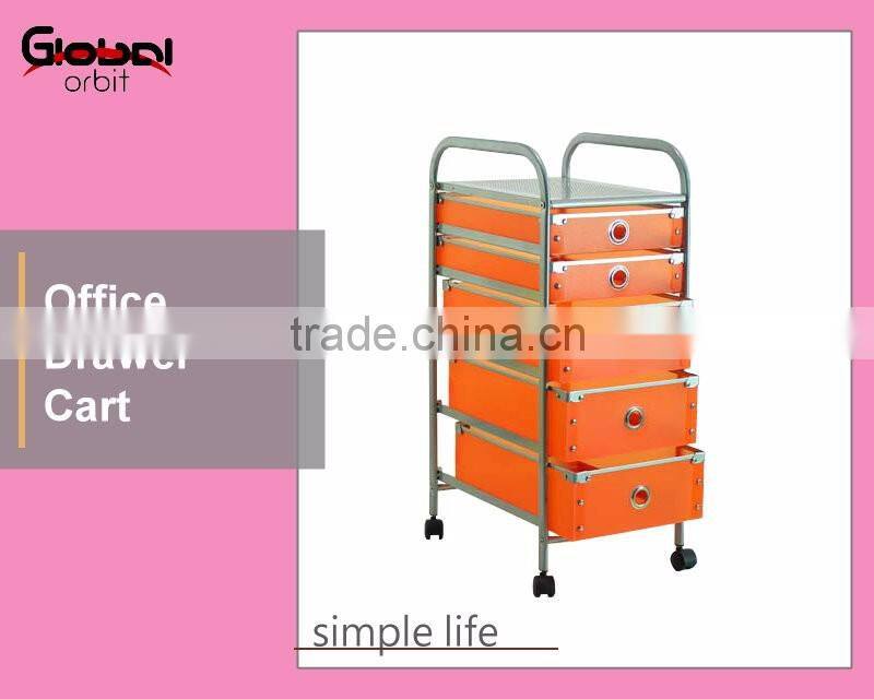 Chrome Plating 3-Tier Storage Container Organizer Trolley With Locking Wheels