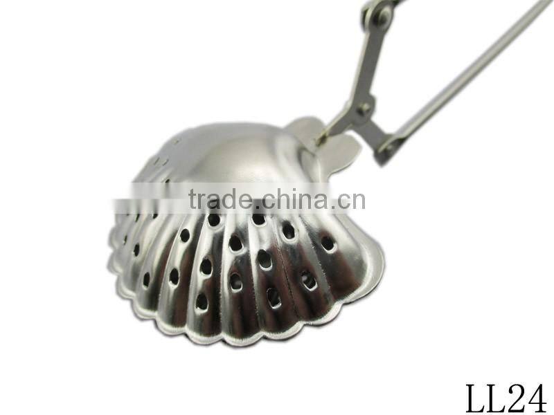 Shell design stainless steel tea strainer