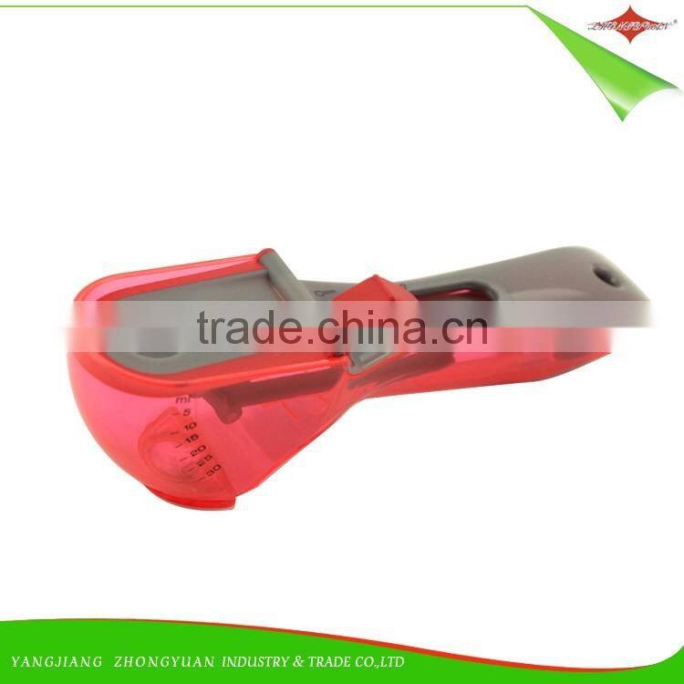 ZY-L1041 wholesale flexible plastic adjustable measuring spoon 30ml
