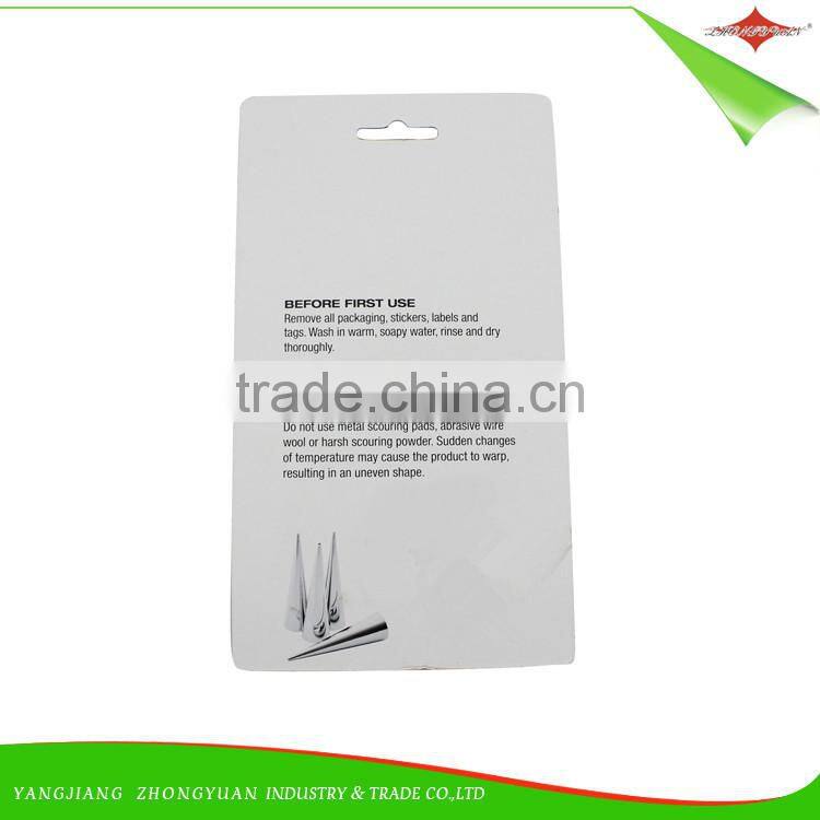 ZY-F1412A 6pcs stainless steel cream horn set cone-shape small size cream horn set