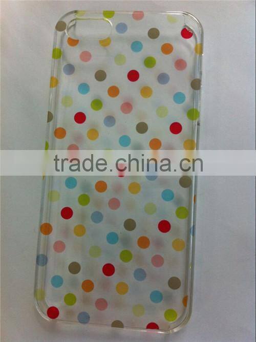 wave point design transparent phone case for iphone