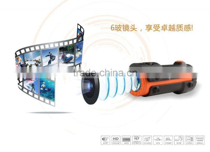 2016 New Extreme Action Sport Full HD 1080P Waterproof Sport Helmet Action Camera DV Camcorder