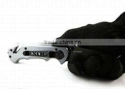 Wholesale - 1 pair 100% Anti-Slash/Cut/Static Gloves Of Stainless Steel Wire Black New