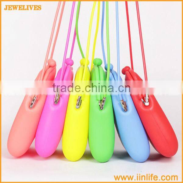 Sky Blue Embossment Lace Fashion Function Silicon coin bag Pouch Wallet Cellphone Mobile Silicon Cosmetic Bag Purse