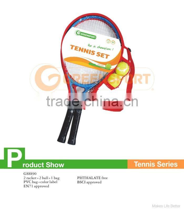 GSSS90 2 TENNIS RACKETS SET BALL WITH PVC BAG