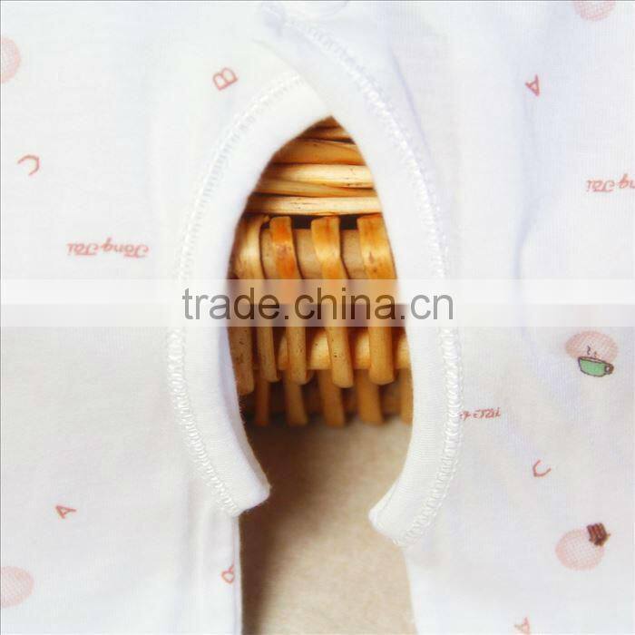 100%cotton white short sleeve baby romper