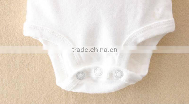 100% cotton white letter print baby girl rompers wholesale