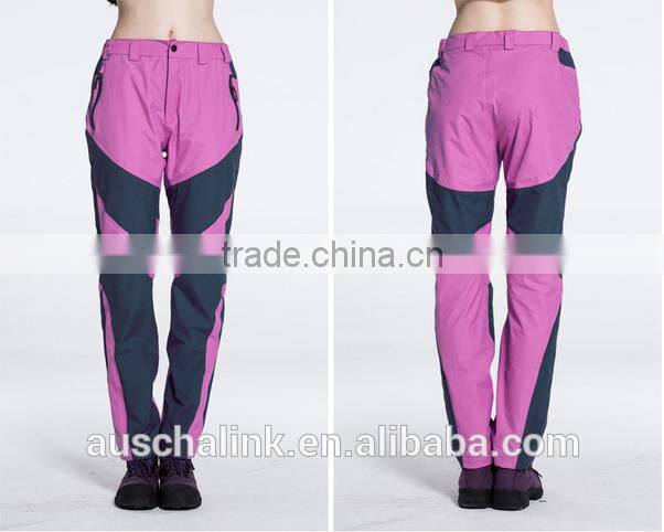 custom women nylon breathable and waterproof ski pants fashion design