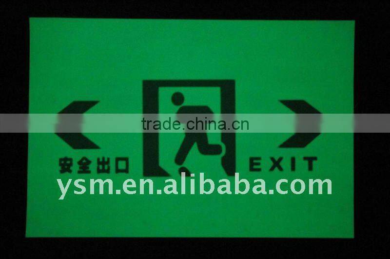 luminous vinyl in the darkness for safe signs
