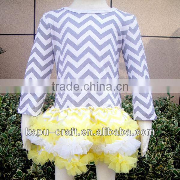 New fashion cotton kids clothing wholesale chevron dresses