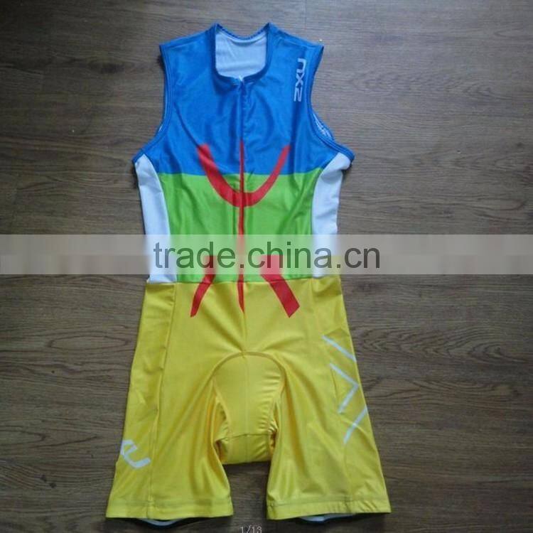 Top quality dye sublimation printing plus size tri wetsuit lycra triathlon suit men