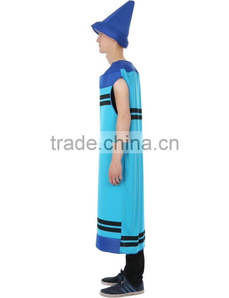 Adult Men's Blue Crayon Costume