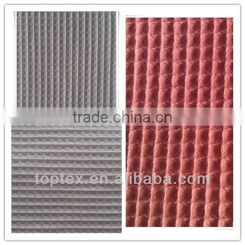 polyester cotton waffle fabric in stock