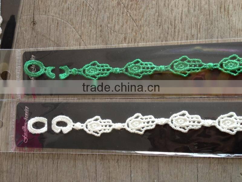 heart lock and key lace bracelet cheap lace bracelets custom design lace bracelet woven lace bracelet