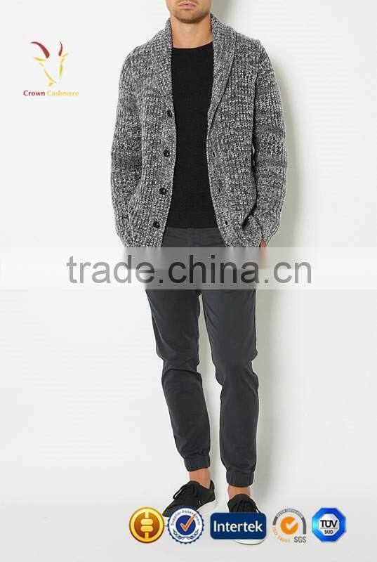 Super Soft Men Cropped Cashmere Cotton Cardigan