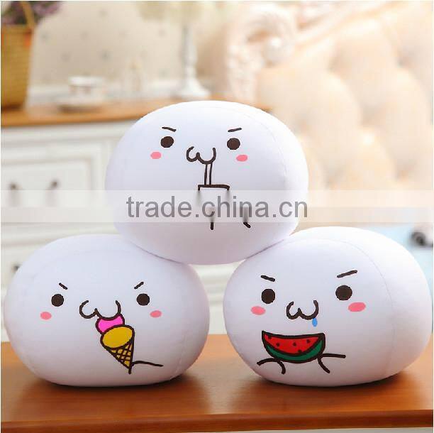 OEM polyester funny custom wholesale sofa emoji cushion