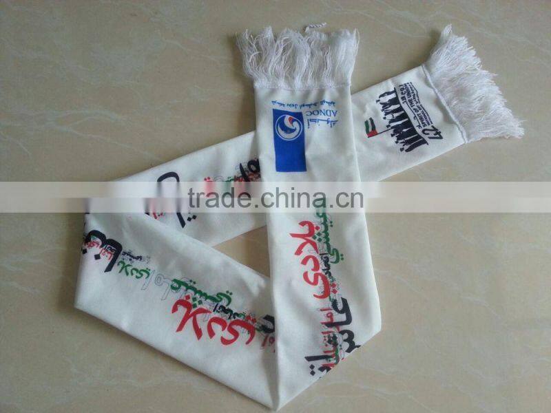 knitted polyester printed scarf