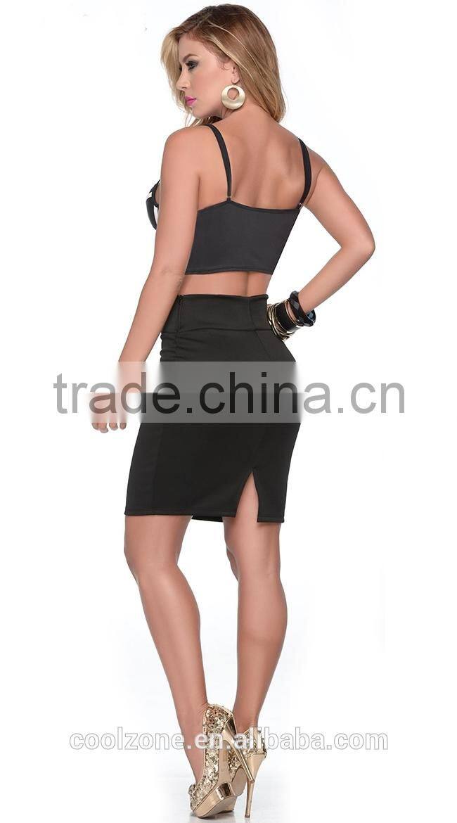 Fashion white it out flirty women crop and skirt suppliers