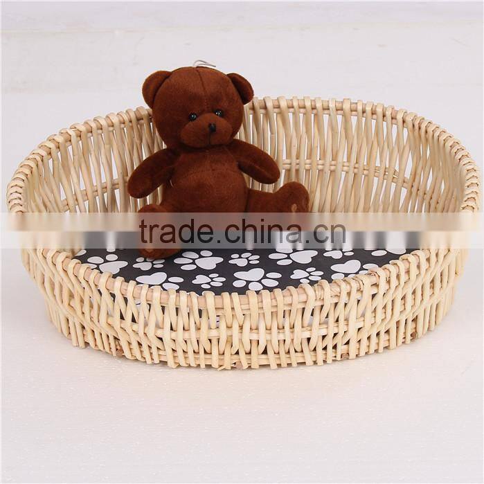 Exquisite workmanship rattan dog cat bed Pure hand to build with cushion