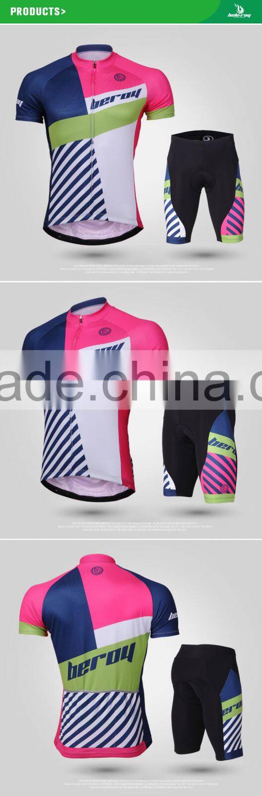 BEROY 2016 top fashion men's short sleeve cycling jersey and padded cycling shorts set,outdoor sports/road/mountain bike suits