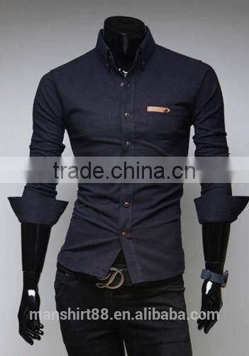 2017 mens slim fit solid color dress button down african shirt