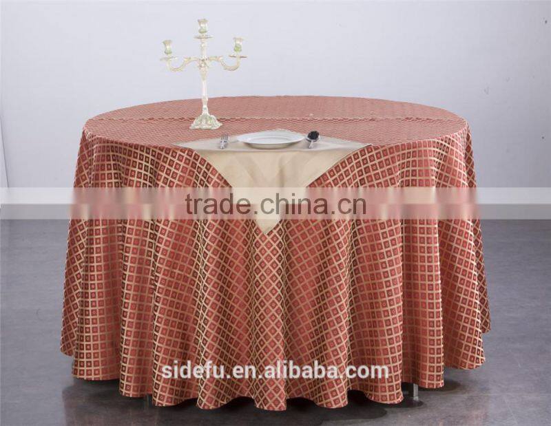 Popular Factory Price Round Damask Wedding Table Cloth
