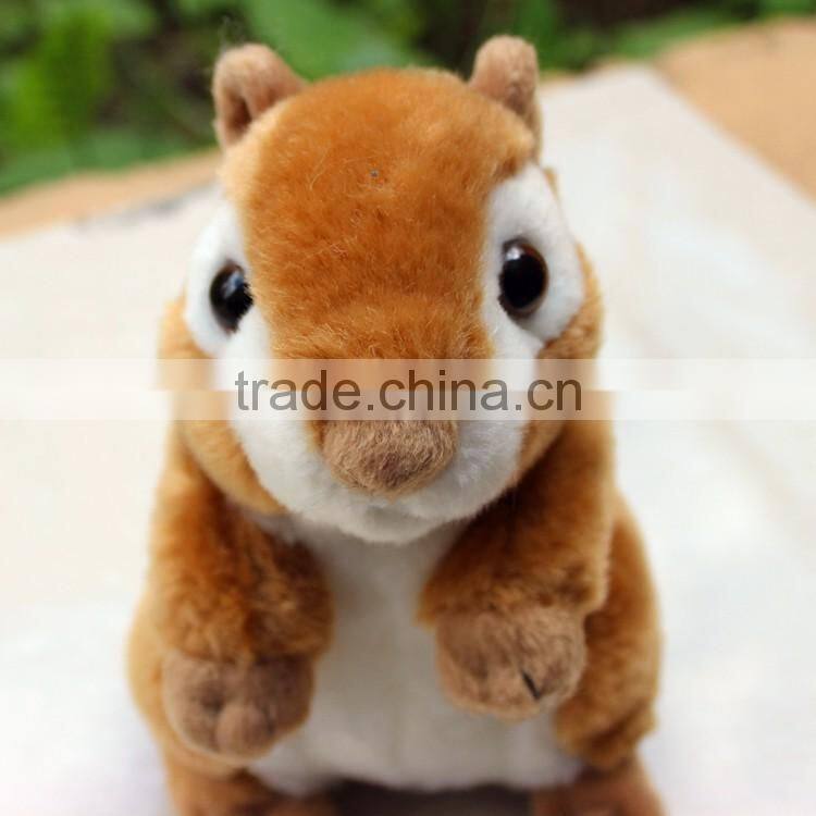 Custom plush toy 18cm wild animal cute squirrel kids gift plush squirrel toy