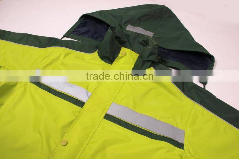 workers raincoat heavy duty/pvc two piece raincoat