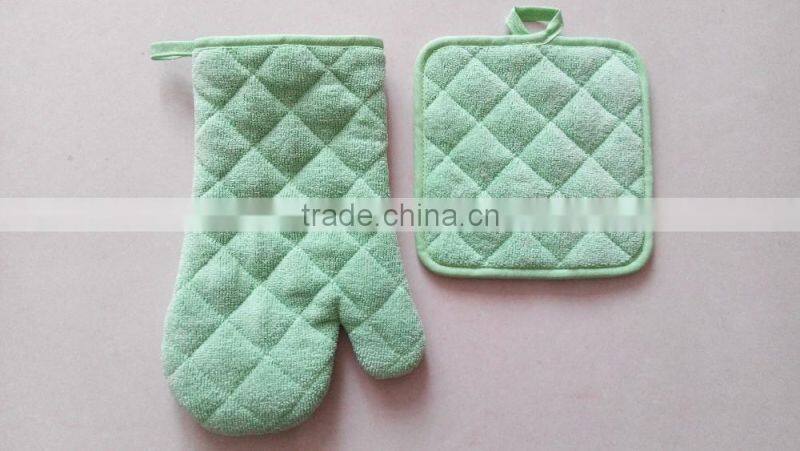 2 pcs kitchen set plain pot holder, cheap pot holders and oven gloves
