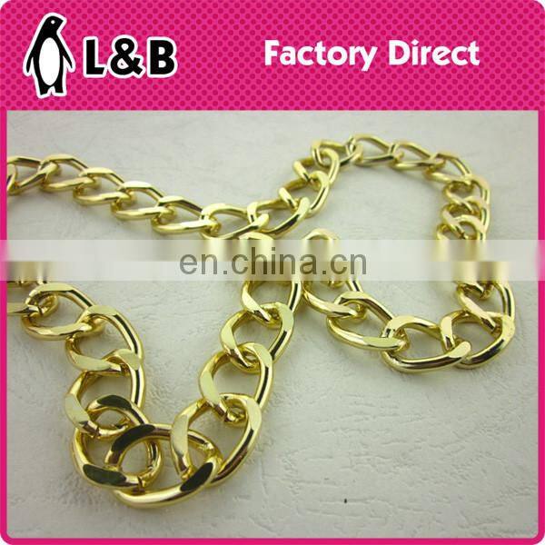 wholesale custom made design aluminum oxidation long chain design gold