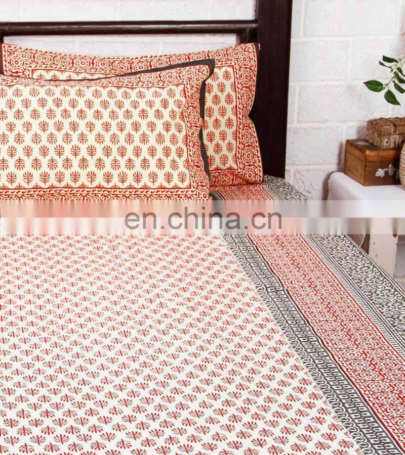 export quility hand blok printed /screen printed bedsheet /wedding set / Comforter Set