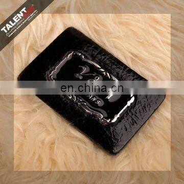 custom die-casting metal brand logo back leather label patch for jeans