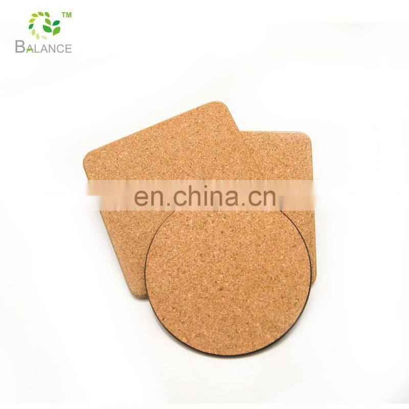 muticoulour customized design Die cut 100*100mm wood coaster squarecork coaster