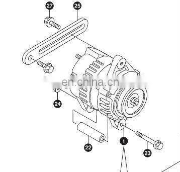 Diesel engine 4TNE98 armature assembly 129900-77400