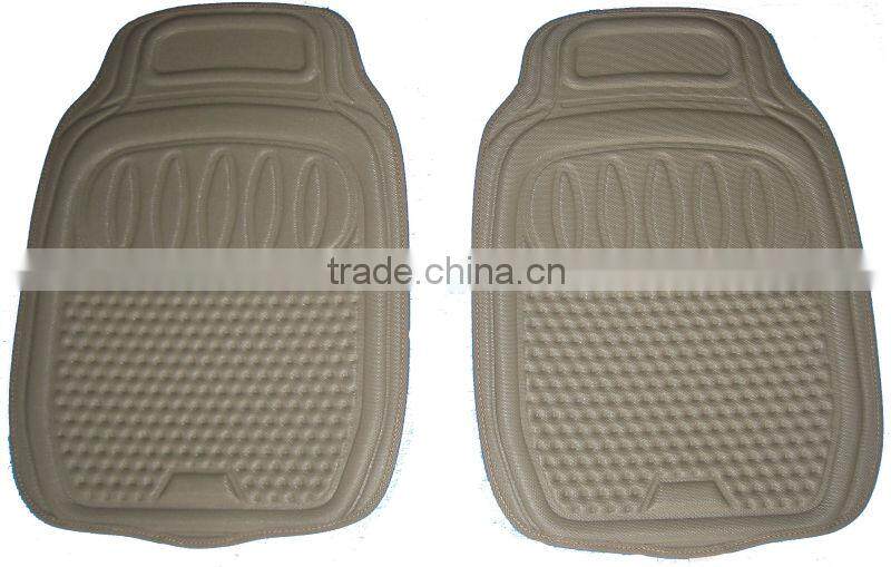 rubber universal car mats/ velcro bottom/TPR+XPE+TPR