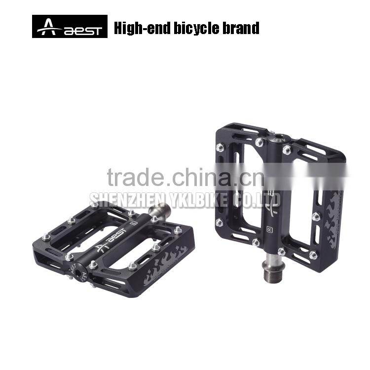 AEST CNC aluminium bicycle pedal mountainbike platform pedal titanium axle