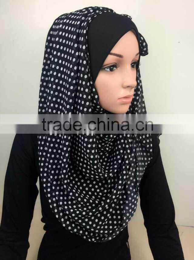 2015 Summer Two pieces chiffon bowknot muslim hijab