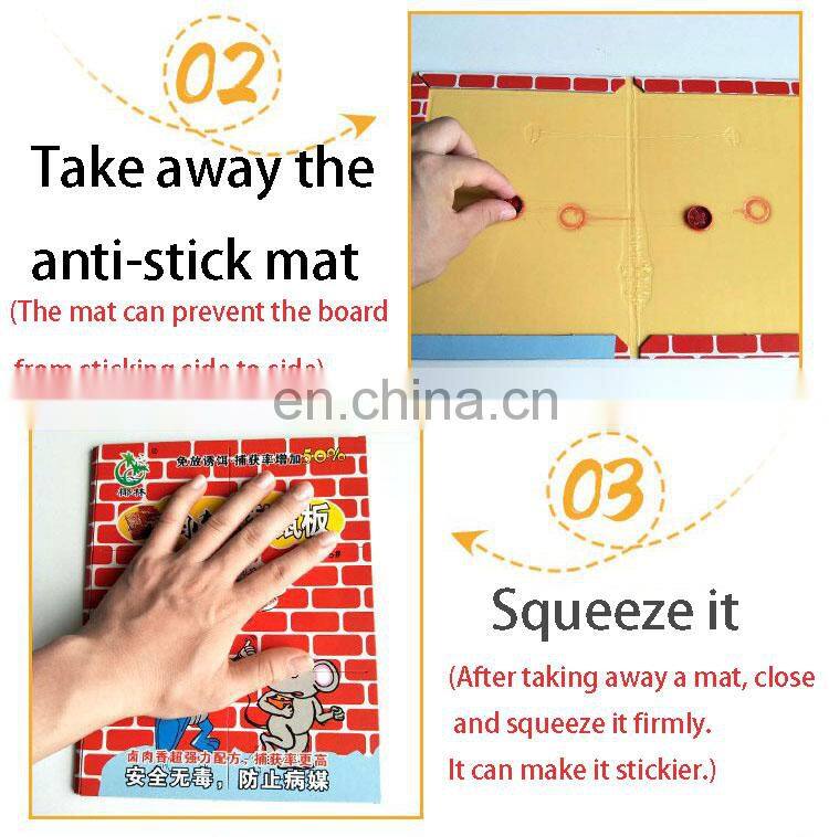 Household pest control sticky cardboard glue board trap for rats mouse