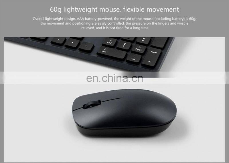 Originalixiao mi RF 2.4GHz Wireless Office Keyboard Mouse Set 104 Keys PC Mac Compatible Portable Keyboard